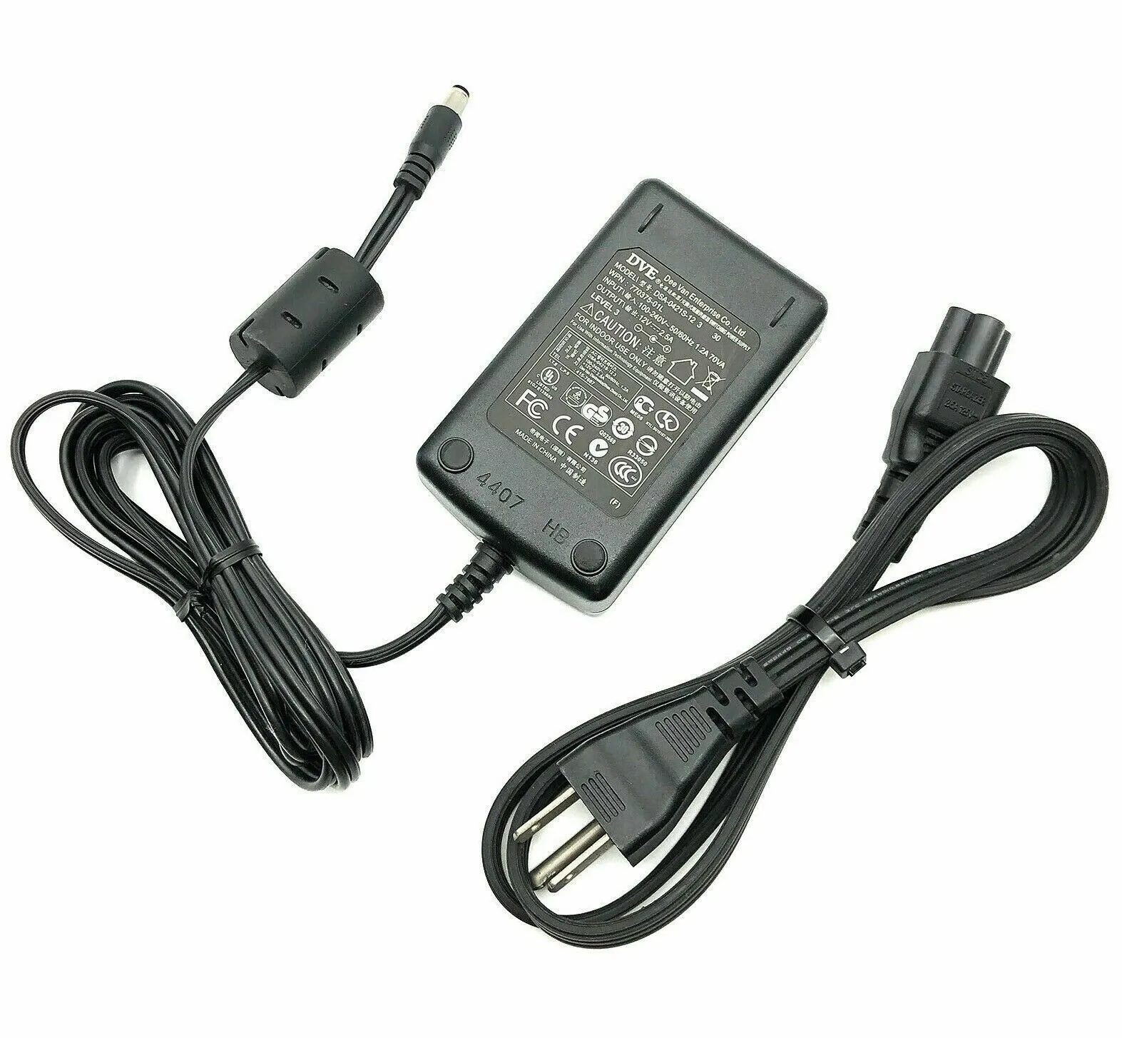 DVE DSA-15P-05 5V 2.5A 12.5W Switching AC DC Power Adapter US 050125 US Plug DVE DSA-15P-05 5V 2.5A 12.5W Switching AC DC Power Adapter US 050125 US Plug